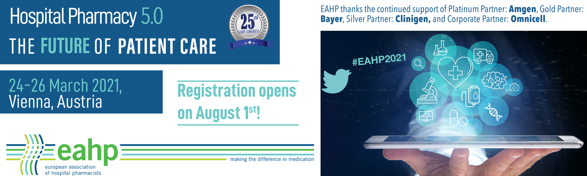 25th Congress Of The Eahp Hospital Pharmacy 5 0 The Future Of